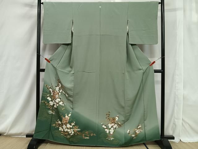 平和屋着物□豪華色留袖 御所車立波花文 暈し染め 金銀彩 正絹