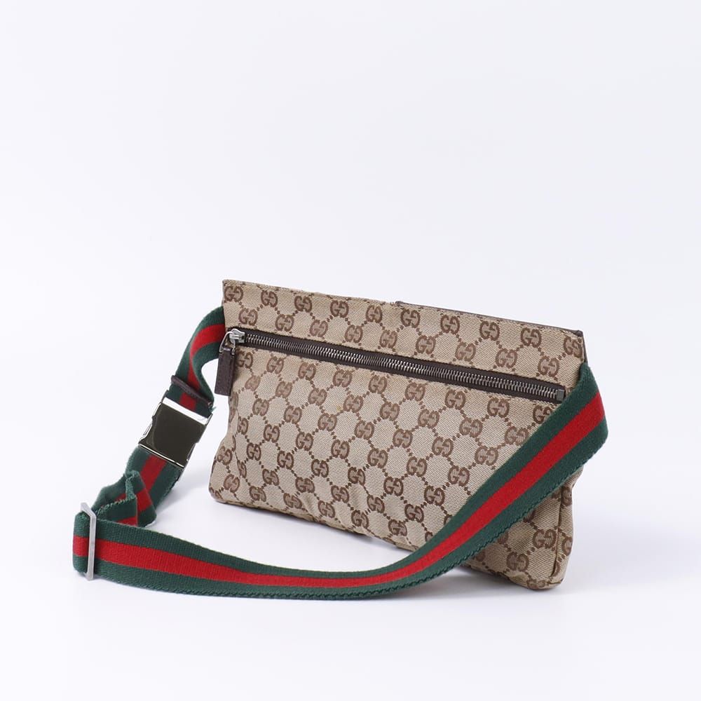 GUCCI グッチ　GG キャンバス　ウェストポーチ　ボディバッグ　28556 GUCCI グッチ GG キャンバス ウェストポーチ ボディバッグ 28556