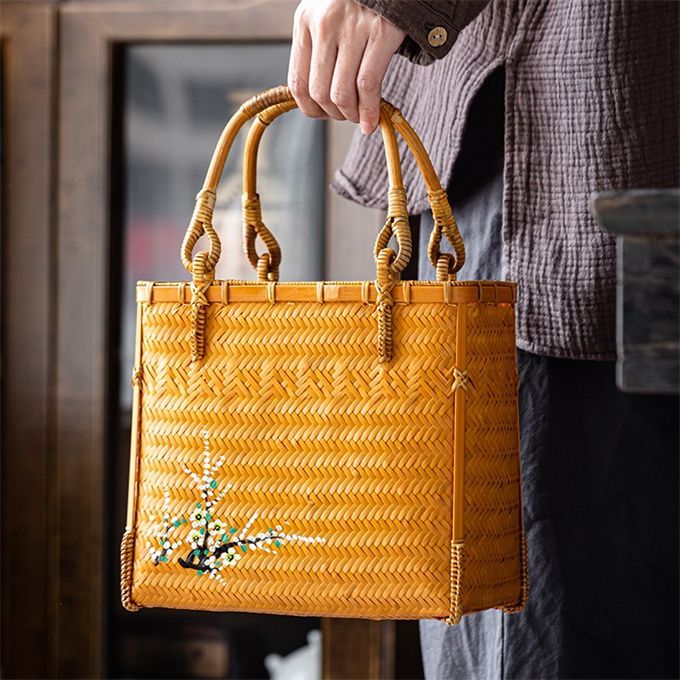 ハンドメイドミナペルホネンがま口小鳥口金親子長財布forest tile ミナ