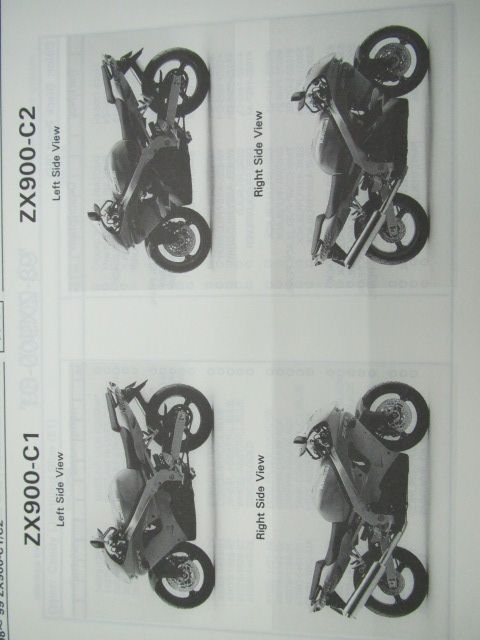 のの① ZX-9R パーツリスト Ninja 英語版 '98～99 ZX900-C1 2 カワサキ 正規