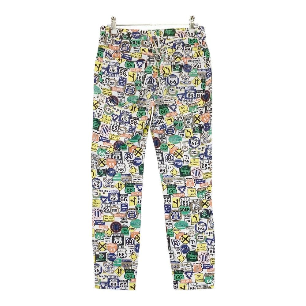 サイズ：0 JACK BUNNY ジャックバニー ロングパンツ 標識 総柄