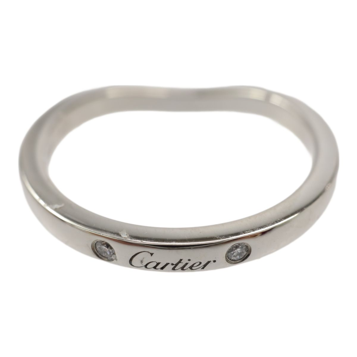Cartier カルティエ PT950 プラチナ ダイヤ3P バレリーナカーブ 