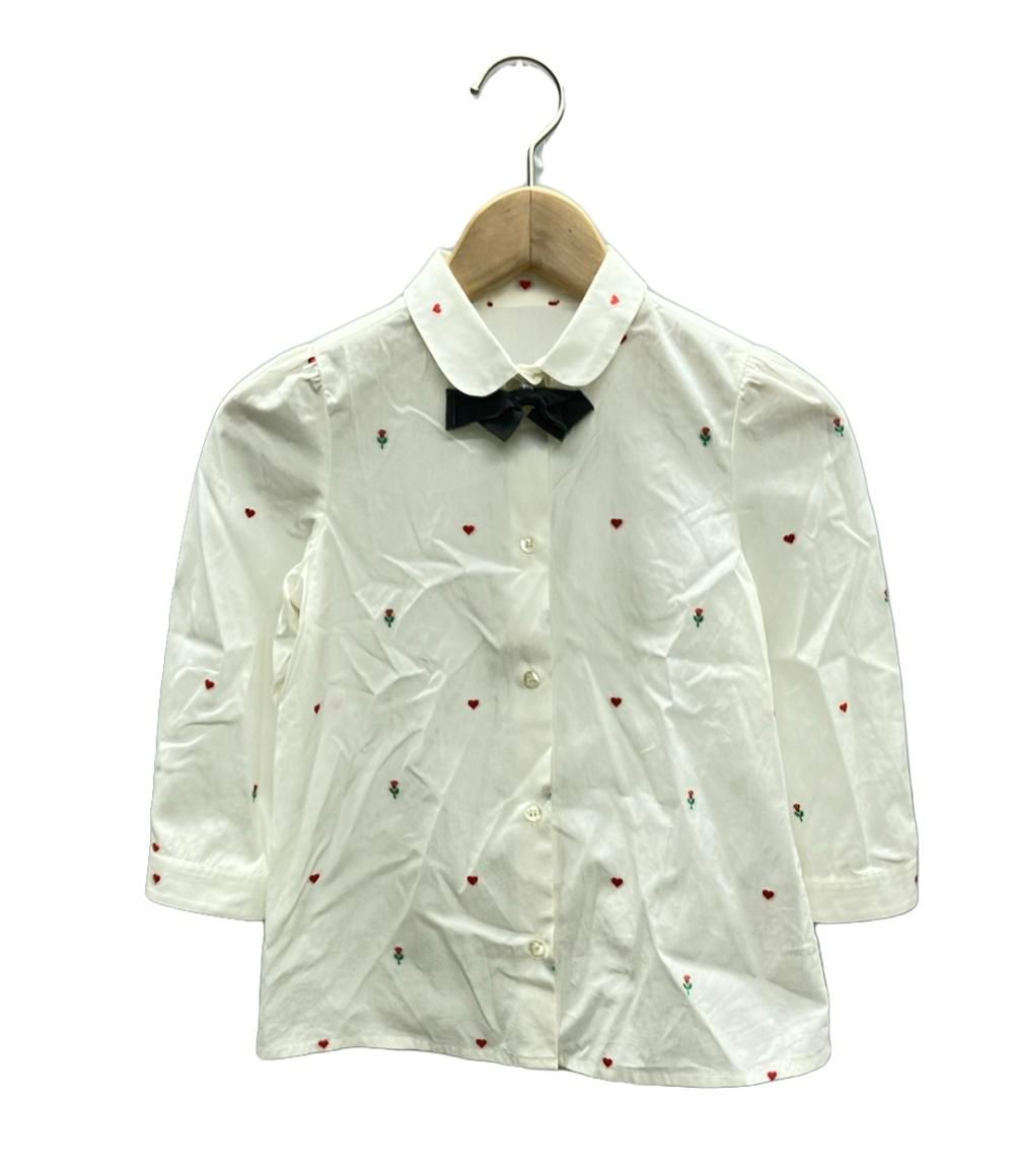 人気，SALE 美品 グッチ ハートチューリップ柄長袖シャツ 蝶ネクタイ キッズ SIZE 6 (120) GUCCI 長袖シャツ・ブラウス