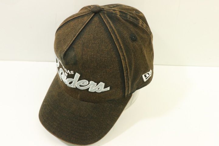 【中古】 NEW ERA メンズキャップ -- las vegas raiders キャップ NEW ERA -- 茶 ブラウン 刺繍