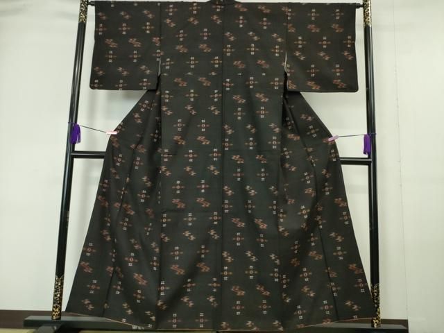 平和屋本店■極上　国指定重要無形文化財　本場久米島紬　手織　逸品　DZAA6003kh5 平和屋本店□極上 国指定重要無形文化財 本場久米島紬 手織 逸品