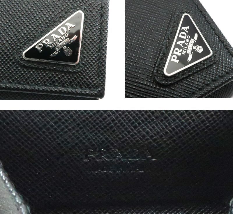 未使用 プラダ 2MM935 コインケース RFID トライアングルロゴ