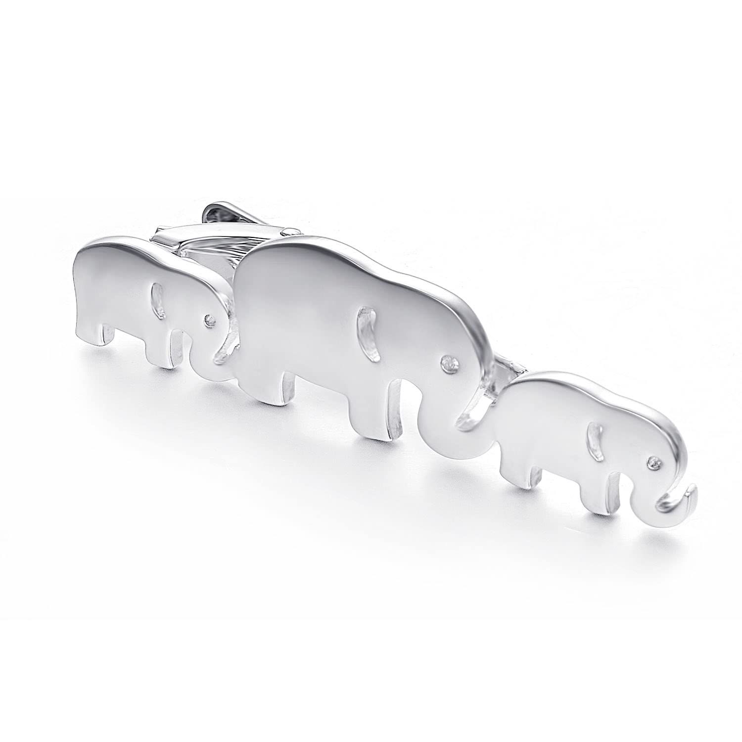 Yoursfs ネクタイ 面白い メンズ シルバー ネクタイピン 真鍮 動物