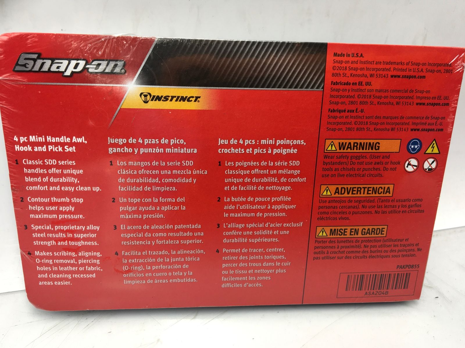 スナップオン 樹脂グリップミニピックセット