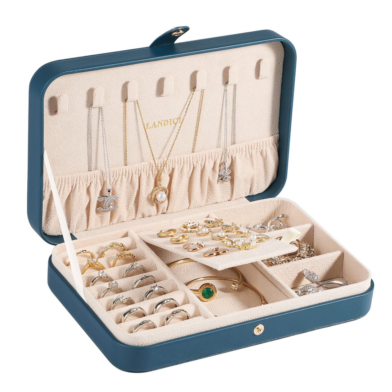 在庫処分】box jewelry organizer 仕切り付き宝石箱 じゅえりー 在庫処分】box jewelry organizer 仕切り付き宝石箱 じゅえりー