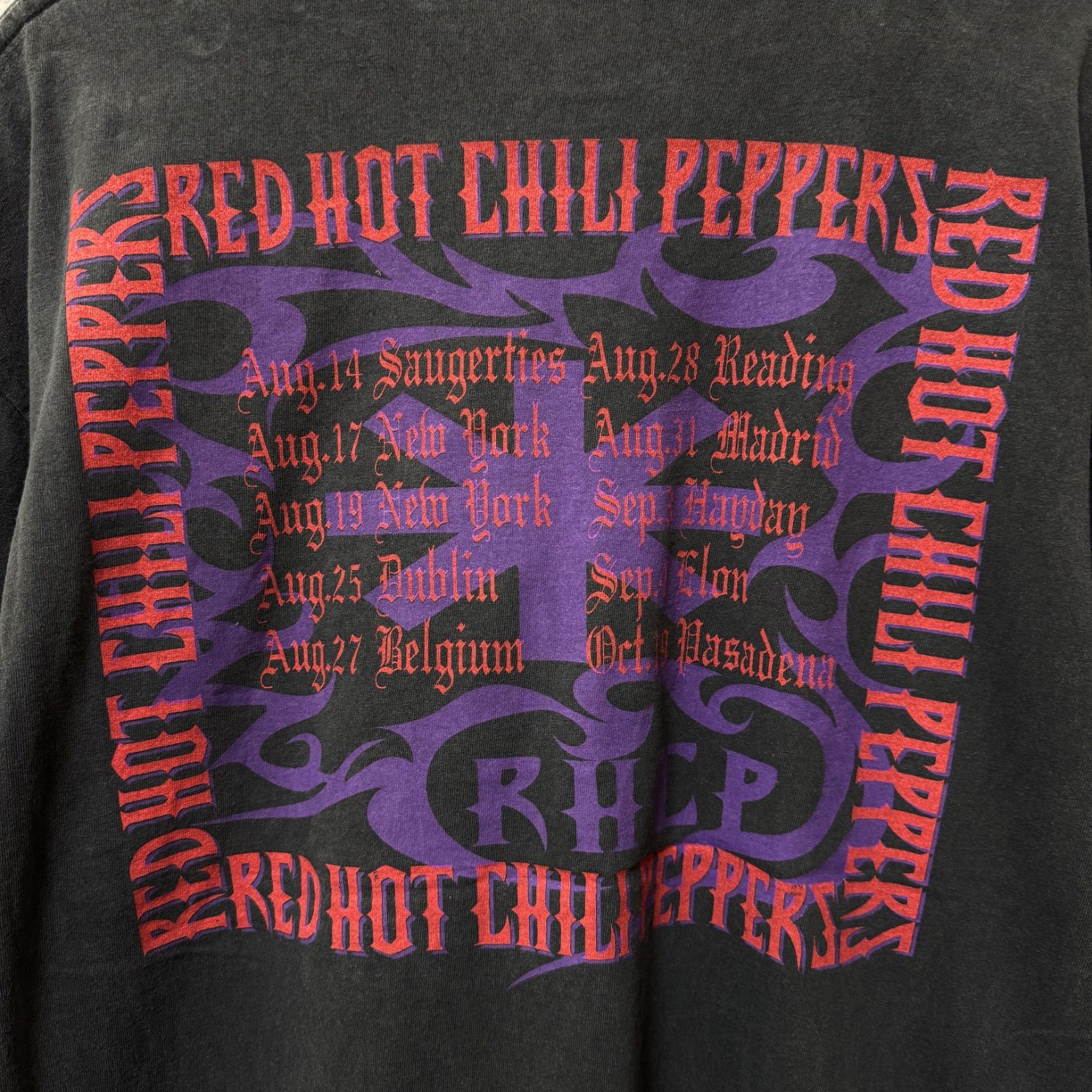 90s USA製　レッチリ　バンドTシャツ　ブロッカム　ビックロゴ　両面プリント レッチリ Tシャツ XL ブラック 90s デザイン USA製 表記 BROCKUM