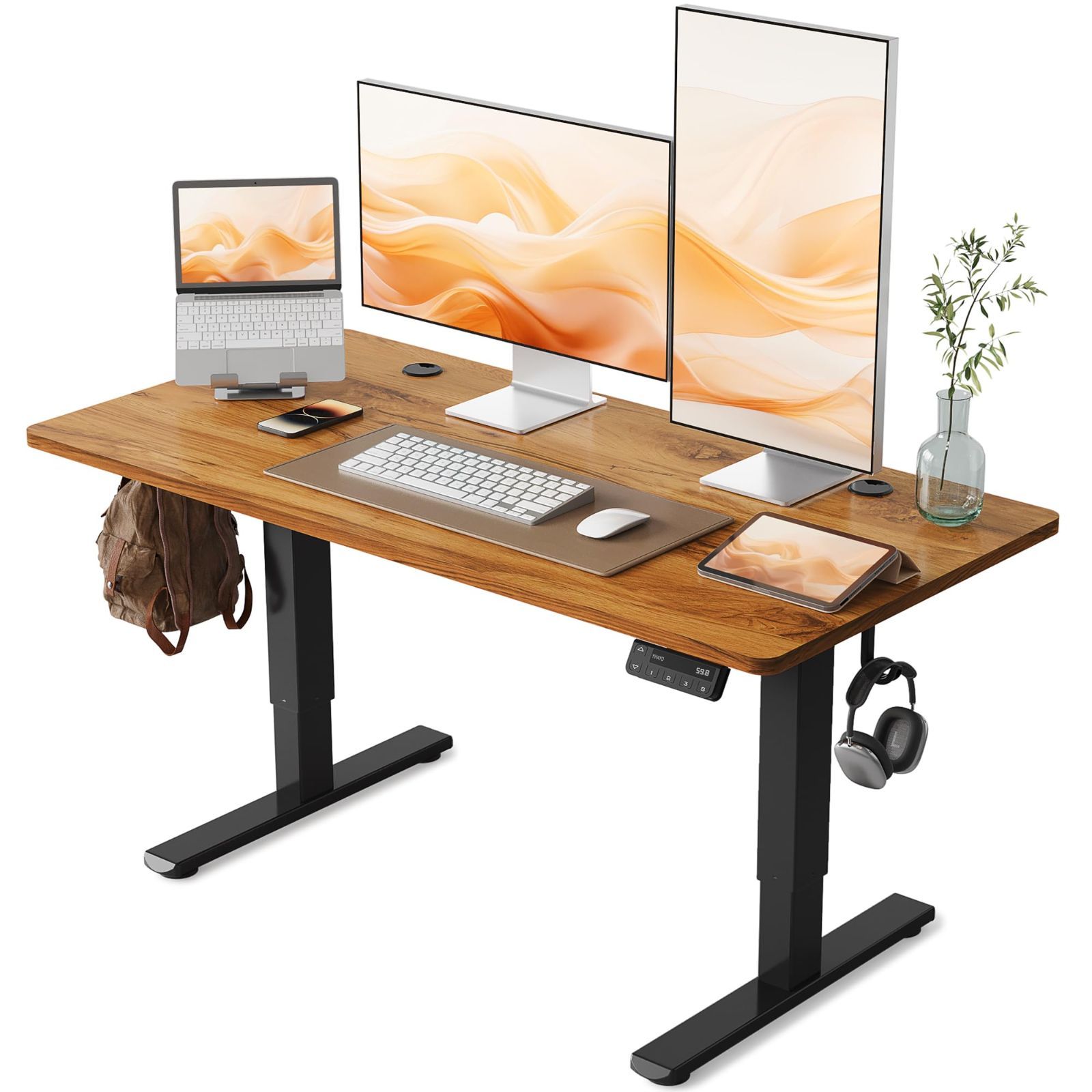 在庫処分】昇降デスク 幅120cm 奥行き60cm 電動 ゲーミングデスク 高さ