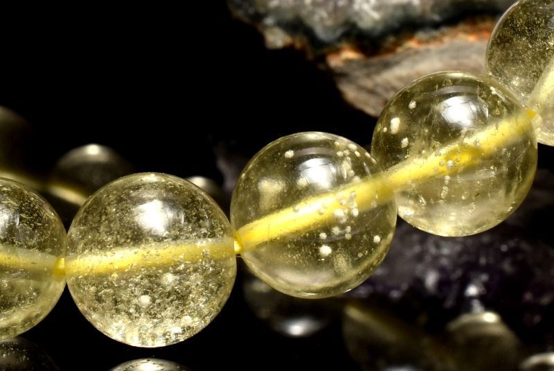 最大90％オフ／最終セール！ １点物 AAA クリストバライト内包 リビアングラス 10mm ブレスレット パワーストーン 天然石 _MA9536 全品100％最安値!