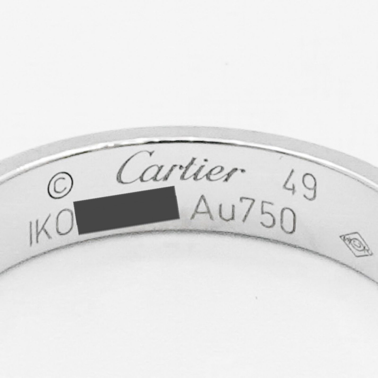 仕上済 カルティエ ミニラブリング 9号 WG ダイヤ 9 49 K18WG レディース リング 指輪 CARTIER FORTGASGNV_COM_BR