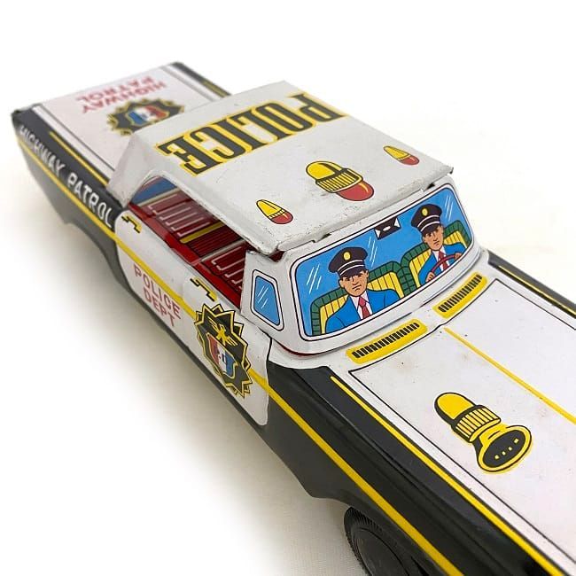 パトカー おもちゃ 自動車 乗り物 ブリキ 中古 玩具 ヴィンテージ 昭和