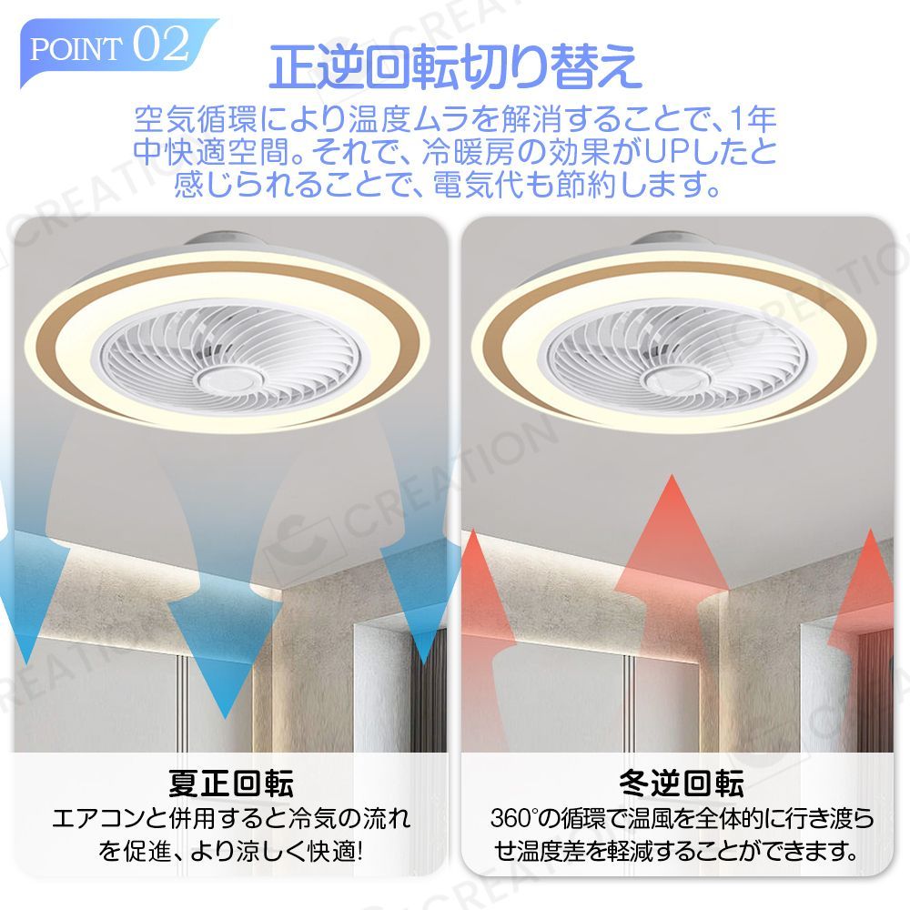 調光調色 ファン付き照明