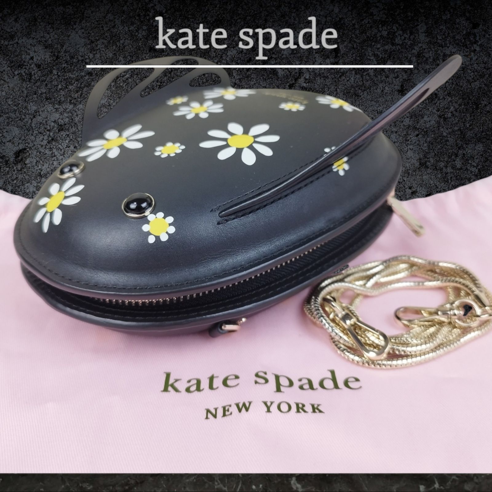 美品/超希少】kate spade ケイトスペード バズビー ショルダーバッグ 2way クロスボディ レザー ブラック 花柄 チェーンショルダー  ミツバチ型 保存袋付き - メルカリ