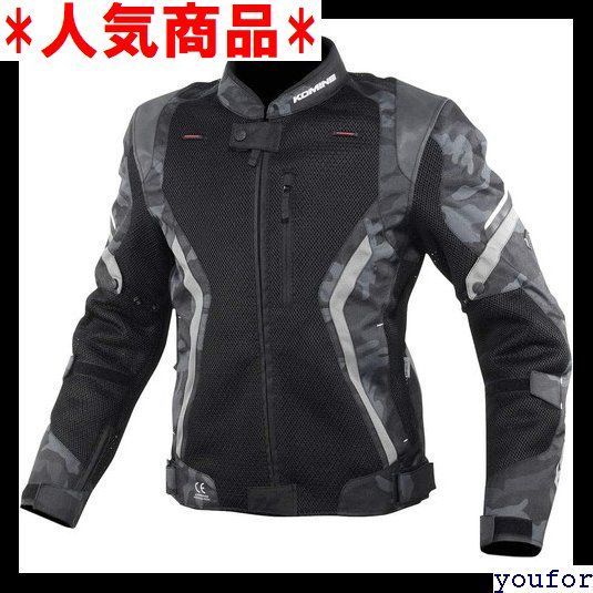 【色:ブラック_サイズ:L】コミネ(KOMINE) バイク用 リフレクトメッシュ