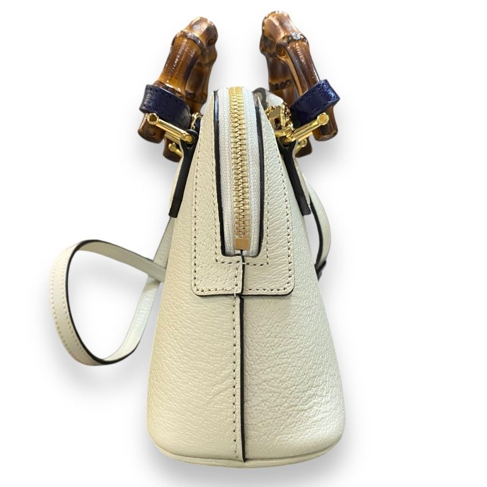 GUCCI ダイアナミニトートバッグ クリームホワイト 715775 - メルカリ