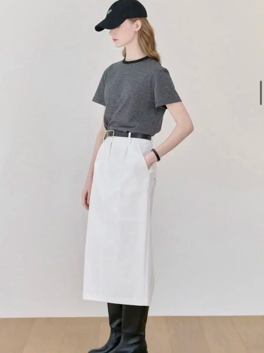 NILBY P - 25SN cotton tuck skirt