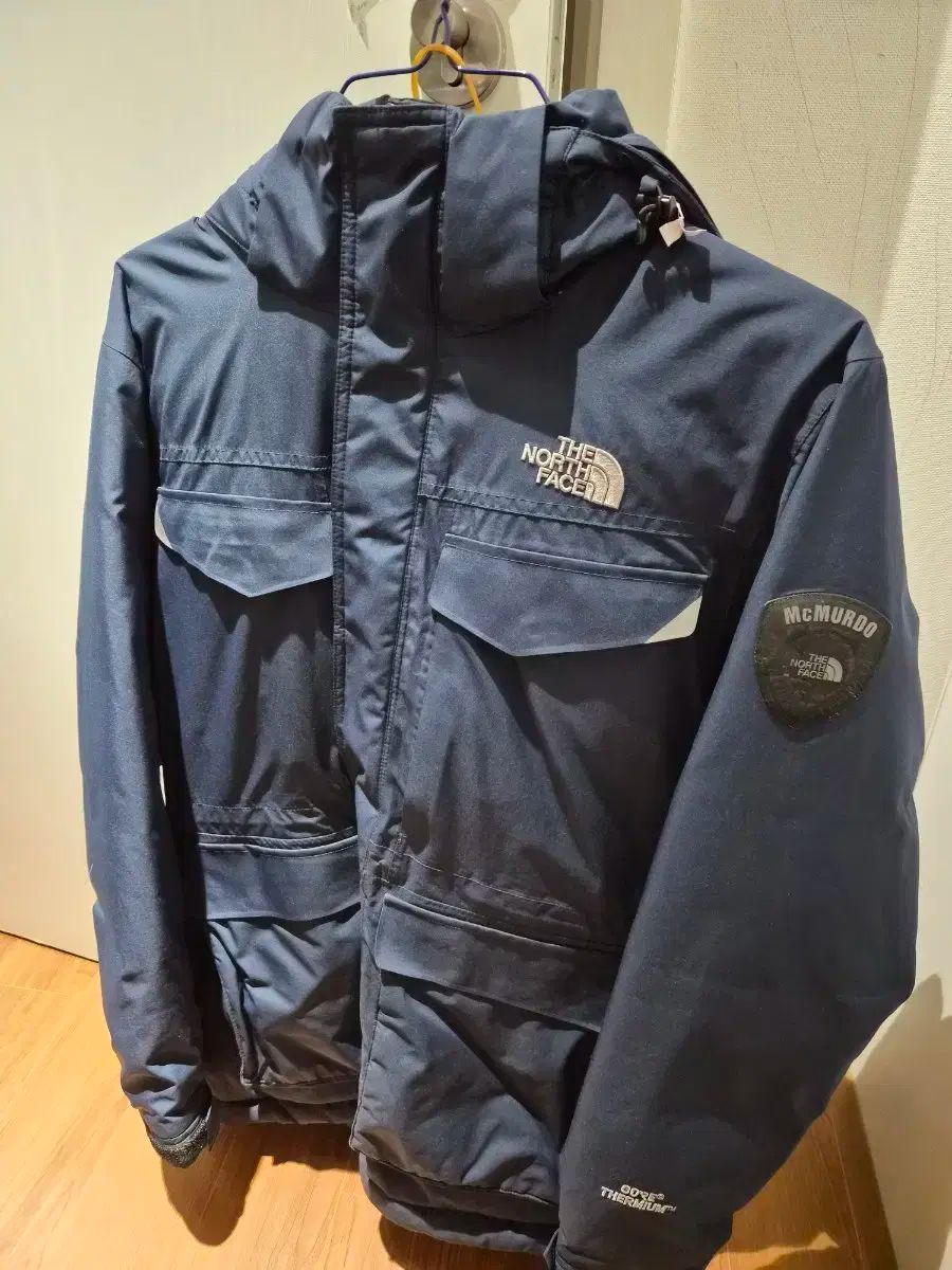 THE 節約 NORTH FACE ダウンジャケット ネイビー/ブラック ファー欠 未