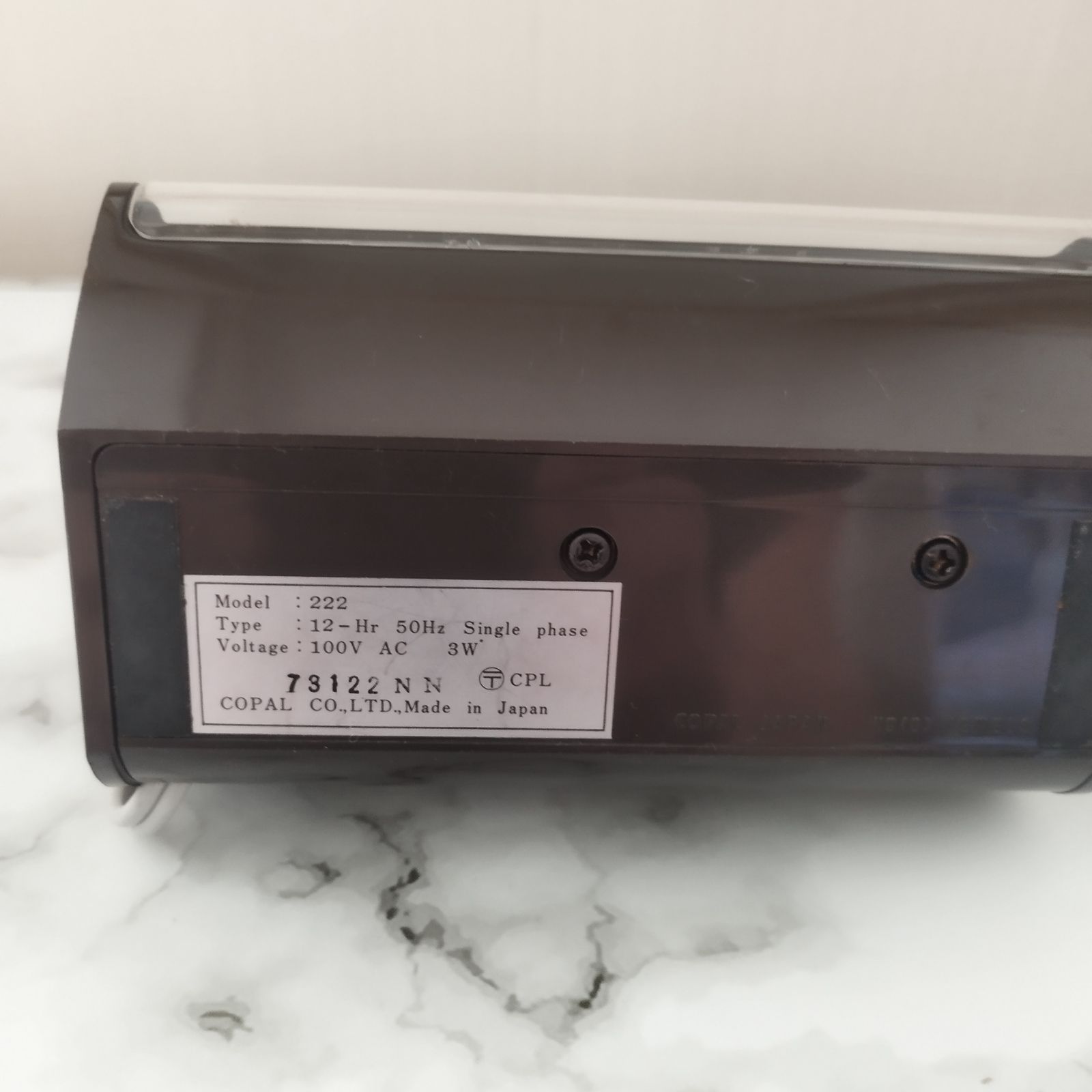昭和レトロ COPAL パタパタ時計 Model 222 コンセント 50Hz - メルカリ