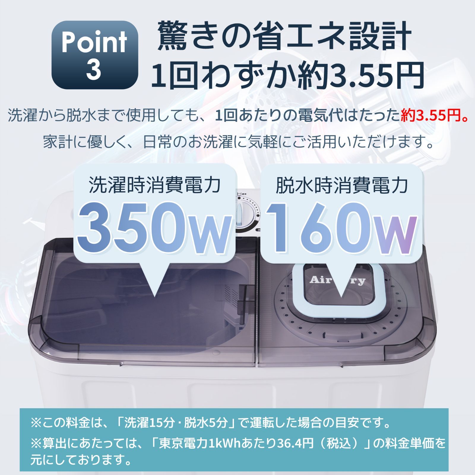 小型洗濯機 節電