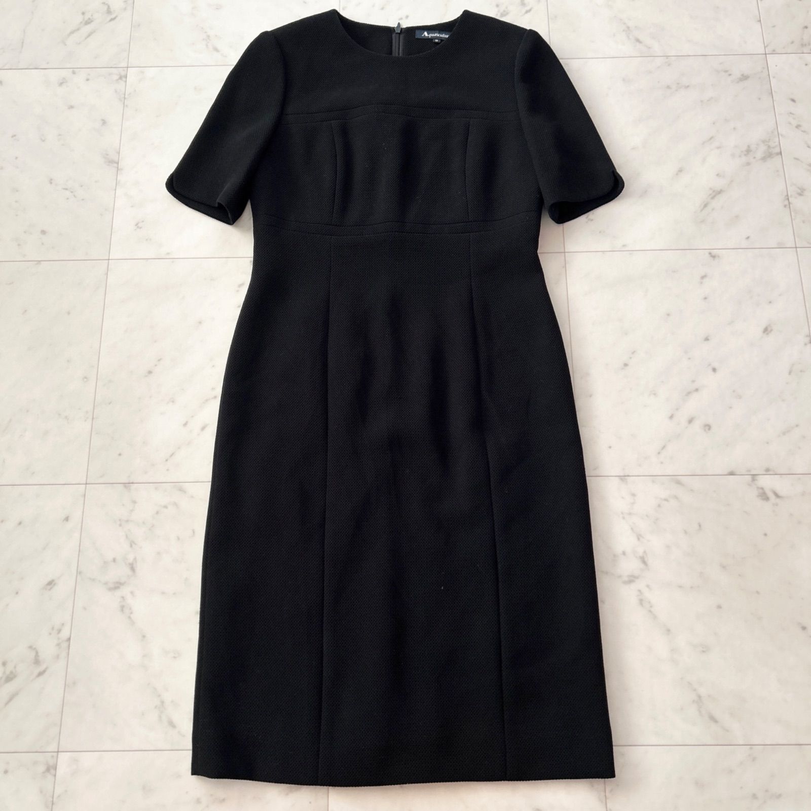 美品 Aquascutum アクアスキュータム ワンピース 黒 9号 日本製