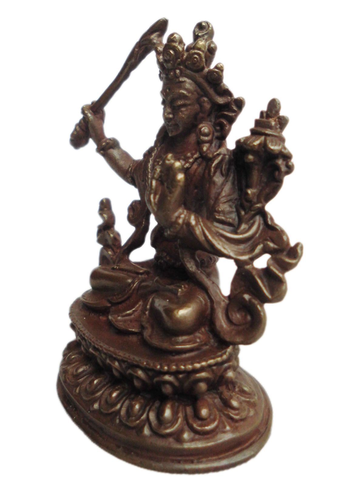 文殊菩薩像 ネパール製　マンジュシュリー アジアン雑貨 ネパール仏像 銅製 文殊菩薩像(マンジュシュリー)53