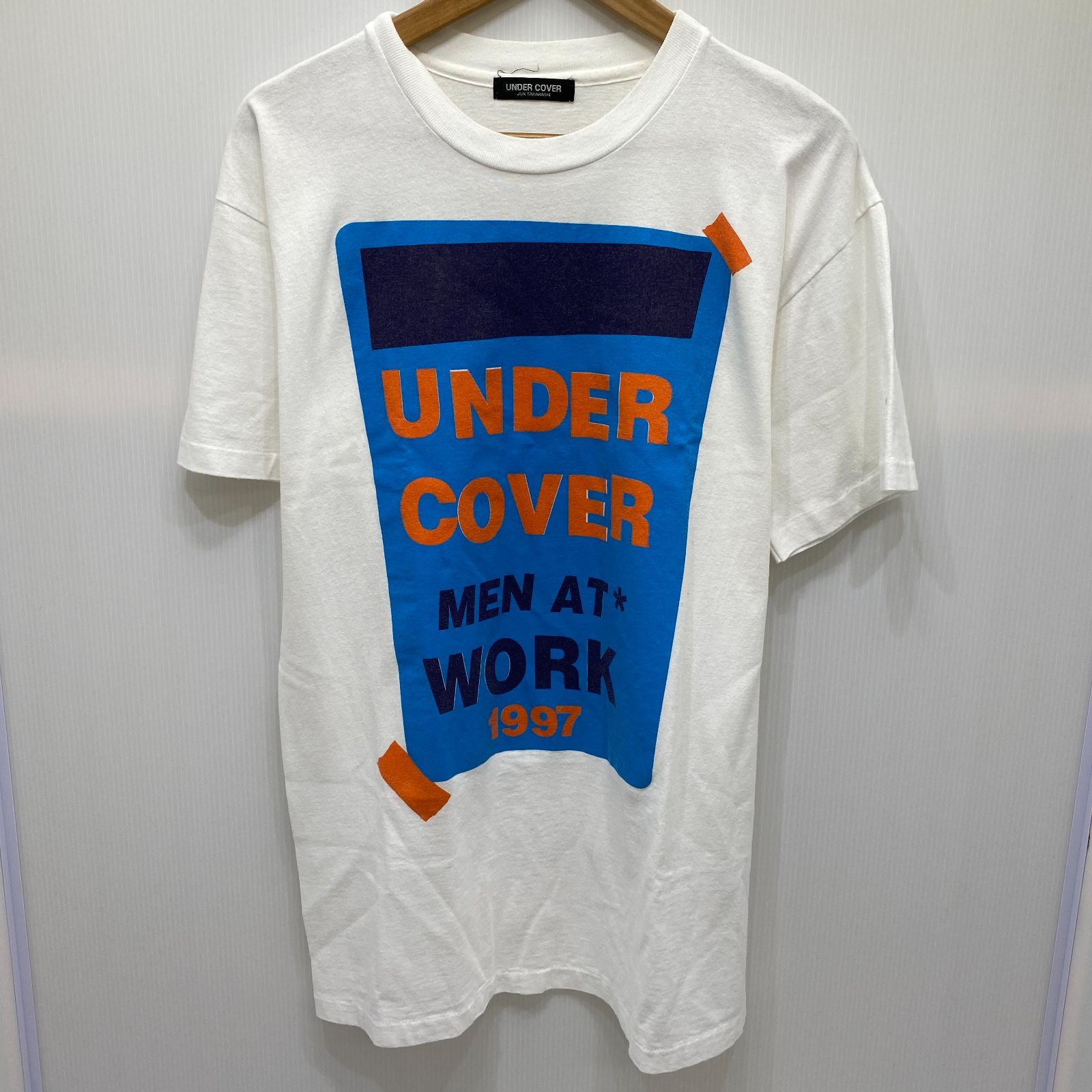 UNDERCOVER MEN AT* WORK 1997 半袖Tシャツ ホワイト プリントロゴ 