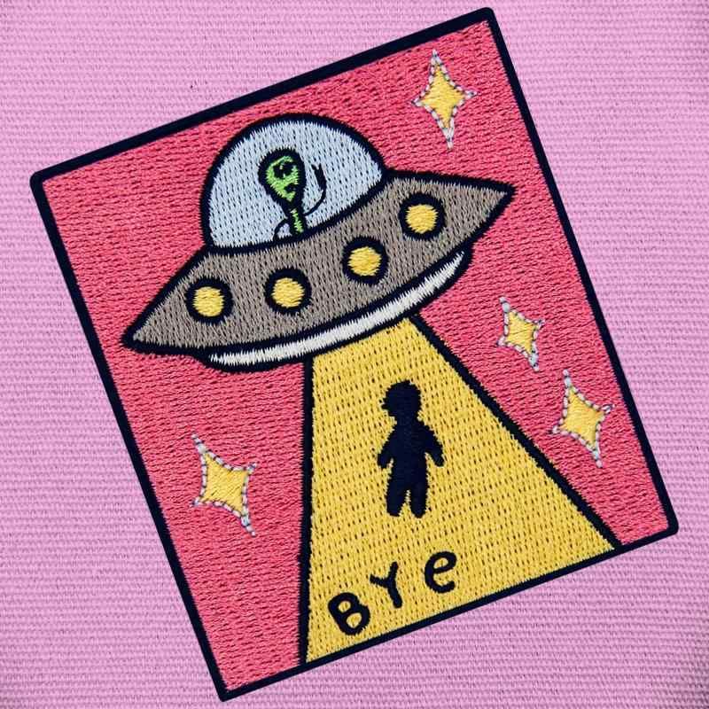 さよなら地球未確認飛行物体Xファイル刺繍のバッジのアイロン