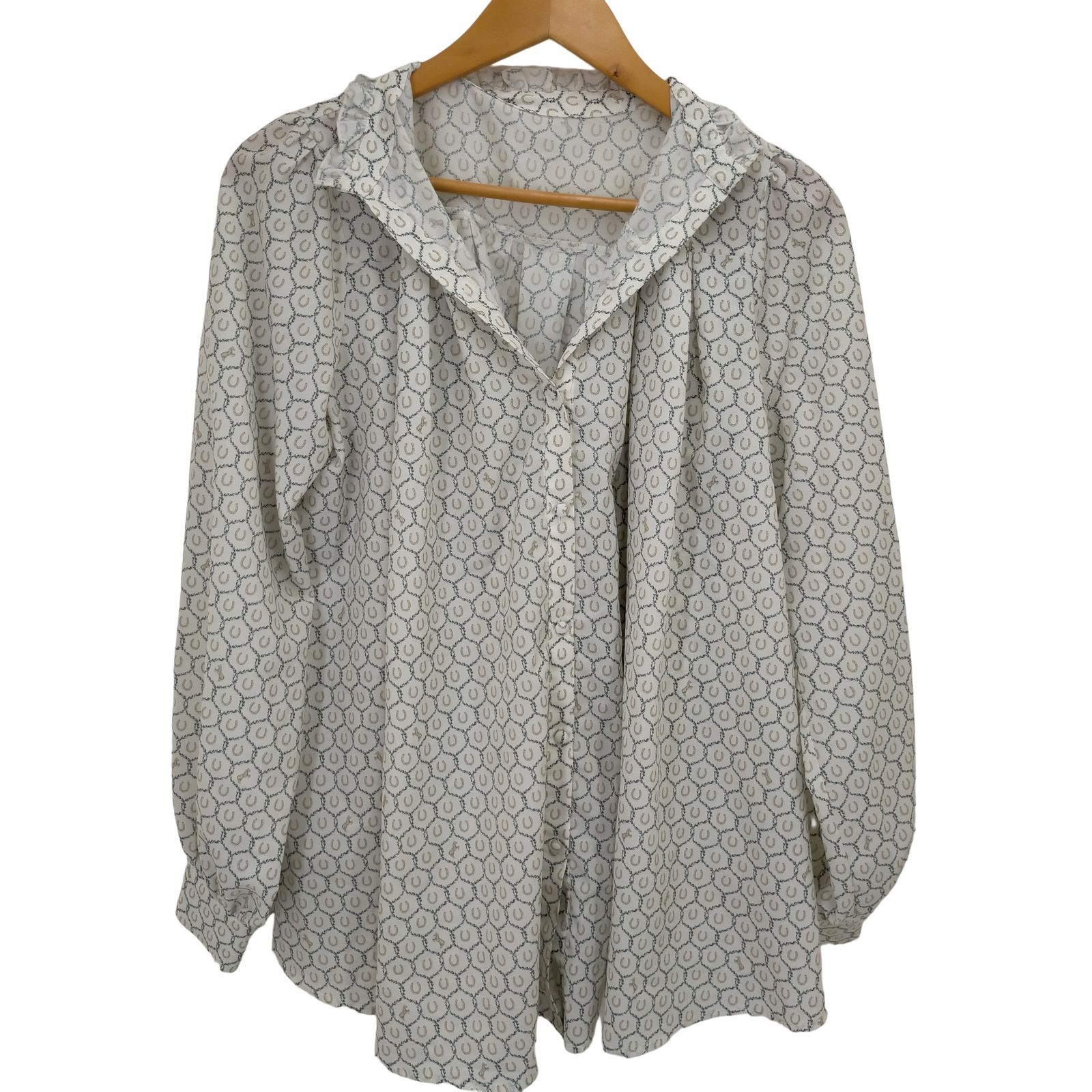eimy istoire - eimy  istoire  Horseshoe print スタンドシャツ エイミーイストワール eimy istoire Horseshoe print スタンド