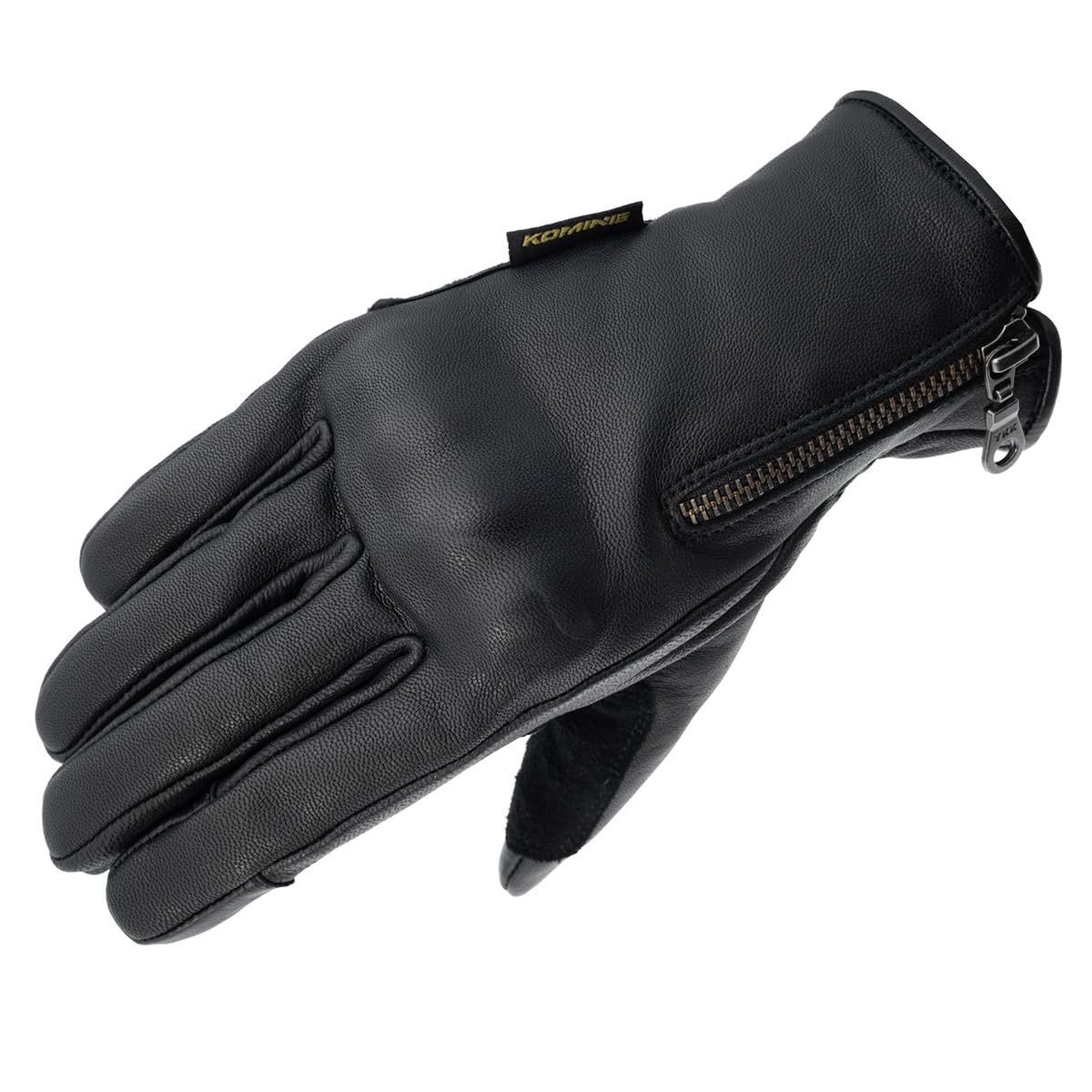 Color:ブラック_Size:L コミネ(KOMINE) バイク用 GK-850 レザーウインターショートグローブ - Zシリーズ Black L