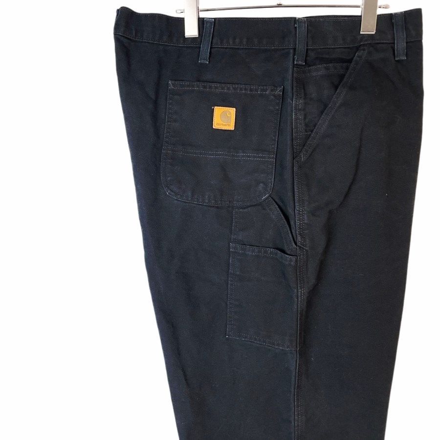 早い者勝ちの限定セール。 カーハートCarharttダックペインターパンツワークパンツカーペンターバギーワイド黒ブラック革タグレザーパッチ ヴィンテージ40709 最新アイテムを多数掲載！