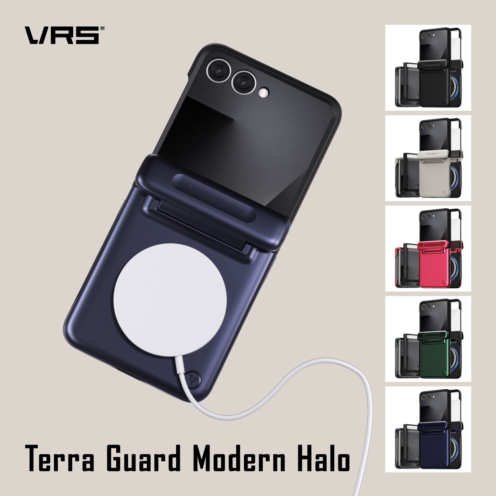 Galaxy Z Flip7 ケース MagSafe対応 耐衝撃 ヒンジ 保護 スマホケース GalaxyZFlip7 ギャラクシーZ Flip 7 対応 VRS DESIGN Terra Guard Modern Halo