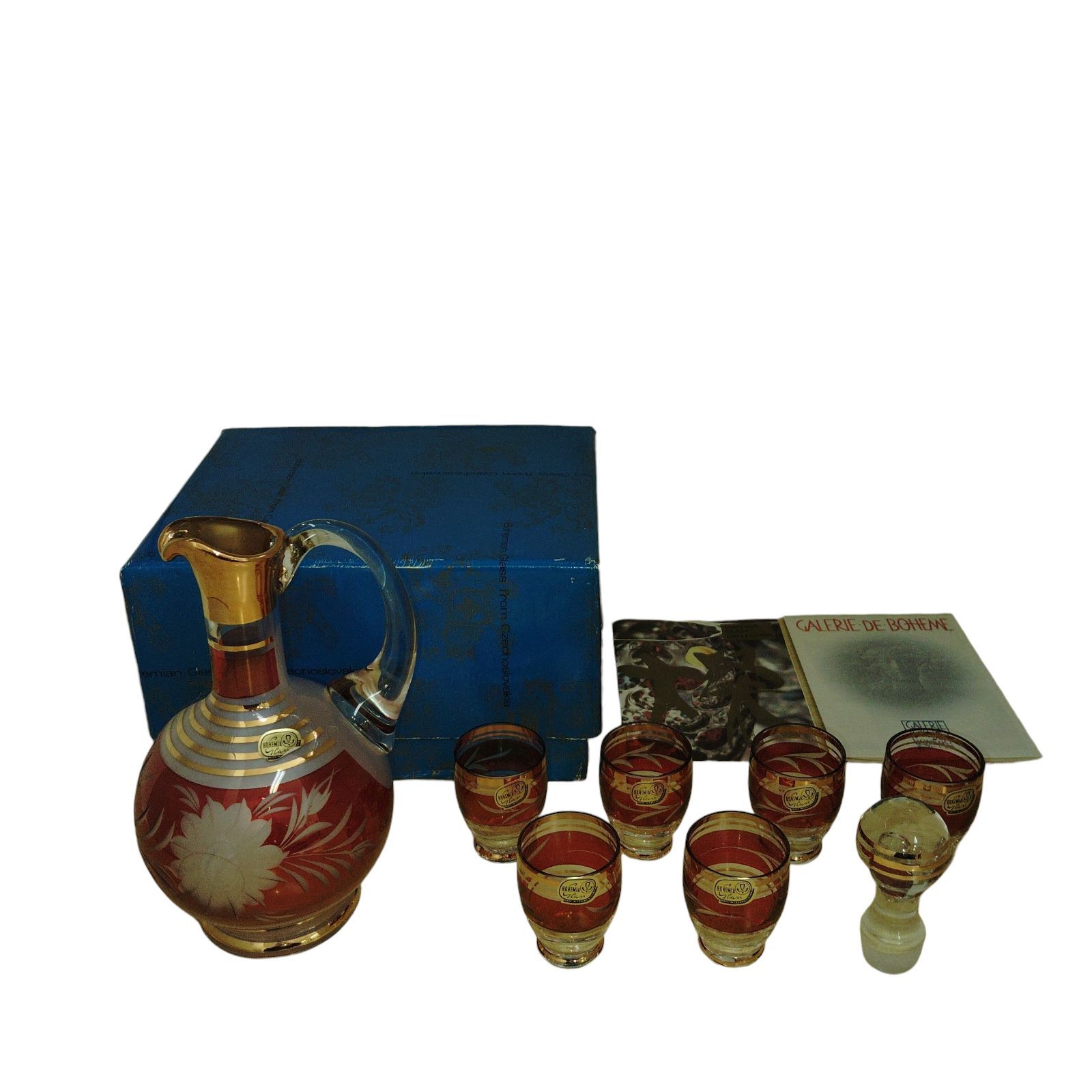 ボヘミアングラス デキャンタ リキュールグラス ショットグラス 5個セット X10325 デキャンタ＆グラスセット ボヘミアングラス ショットグラス 酒