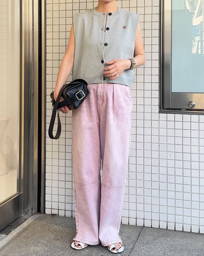 YENN イエン HIGH RISE TUCK WIDE ハイライズタックワイドパンツ