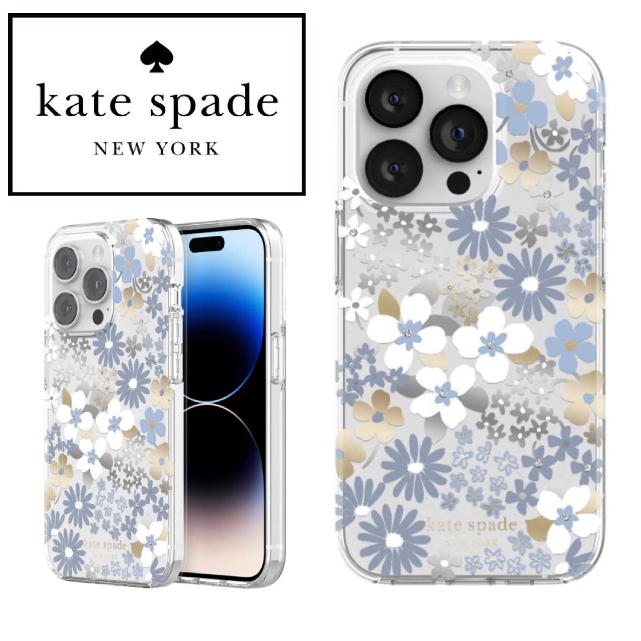 【国内発送】kate spade★Flower Fields iPhone14シリーズケース 国内発送】kate spade☆Wild Flowers iPhone14シリーズケース