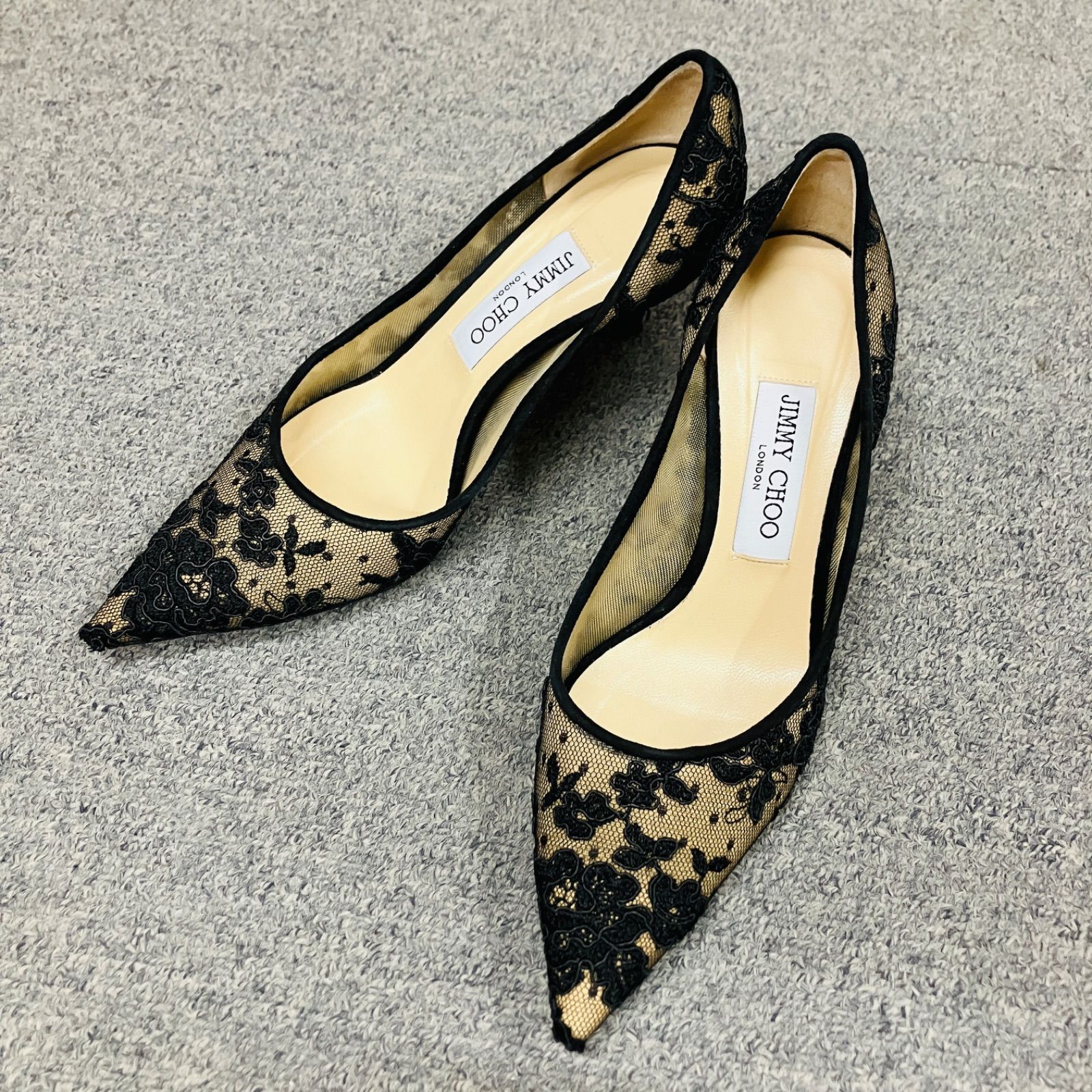 極美品✨ジミーチュウ　パンプス　ハイヒール　ベージュ　エナメル　本革　24cm 極美品✨ジミーチュウ パンプス ハイヒール ベージュ エナメル 本革