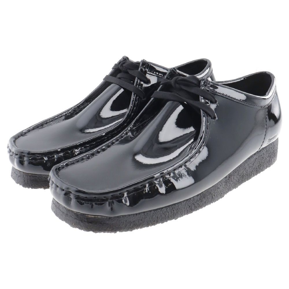 24ss SUPREME Clarks パテント レザー ワラビー 黒 Supreme SUPREME シュプリーム 24SS ×Clarks Patent Leather