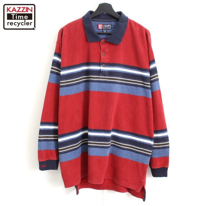 CHAPS ラルフローレン ラガーシャツ 長袖ポロ 90's メンズL