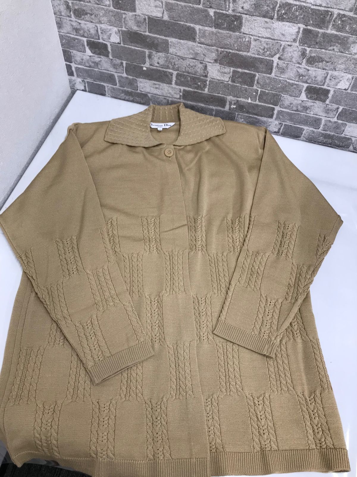 クリスチャンディオールスポーツカーディガンコートベージュM