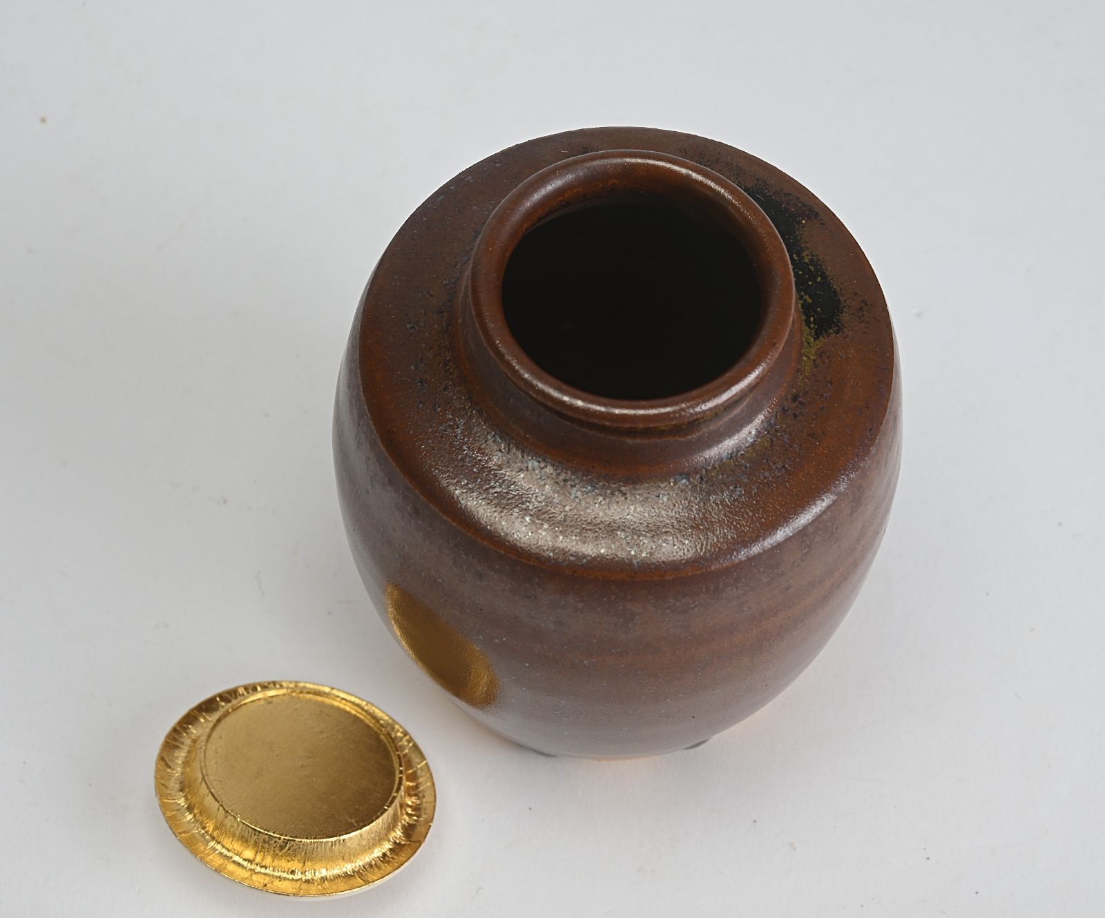 【茶道具】美濃光寿造　大名物　日野肩衝写茶入（共箱） 茶道具】美濃光寿造 大名物 日野肩衝写茶入（共箱）