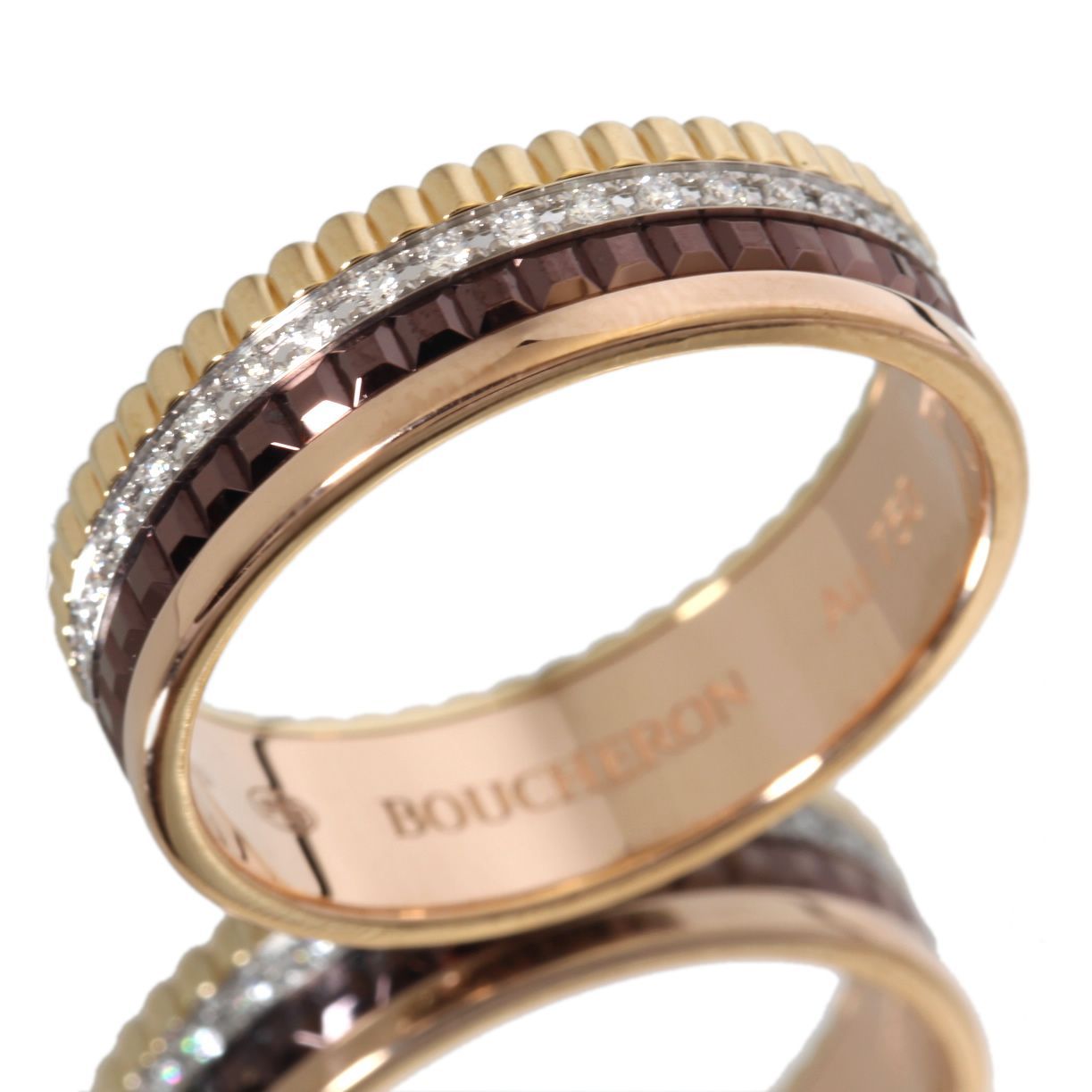 極美品 ブシュロン BOUCHERON キャトル リング ダイヤモンド スモール #63 正規品【中古】9545