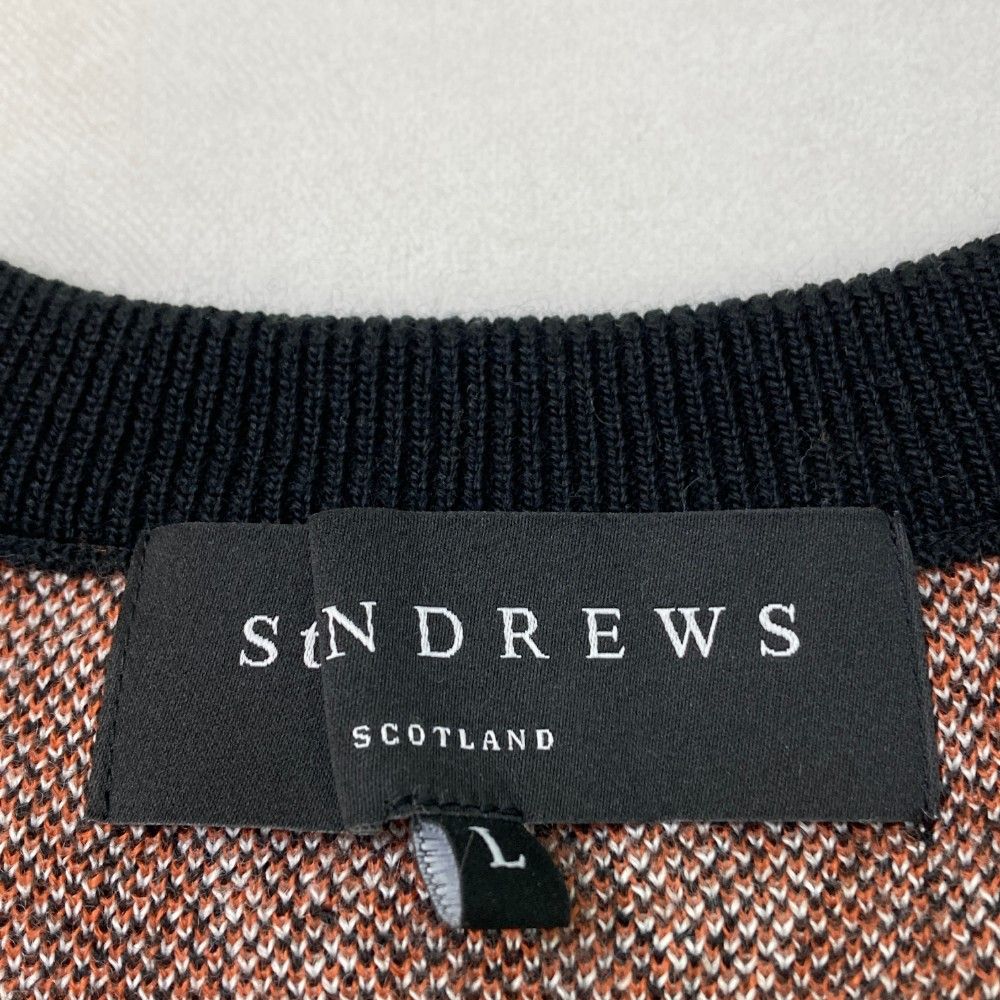 St ANDREWS 赤黒チェック セーター M St ANDREWS 赤黒チェック セーター M St ANDREWS 赤黒チェック セーター M