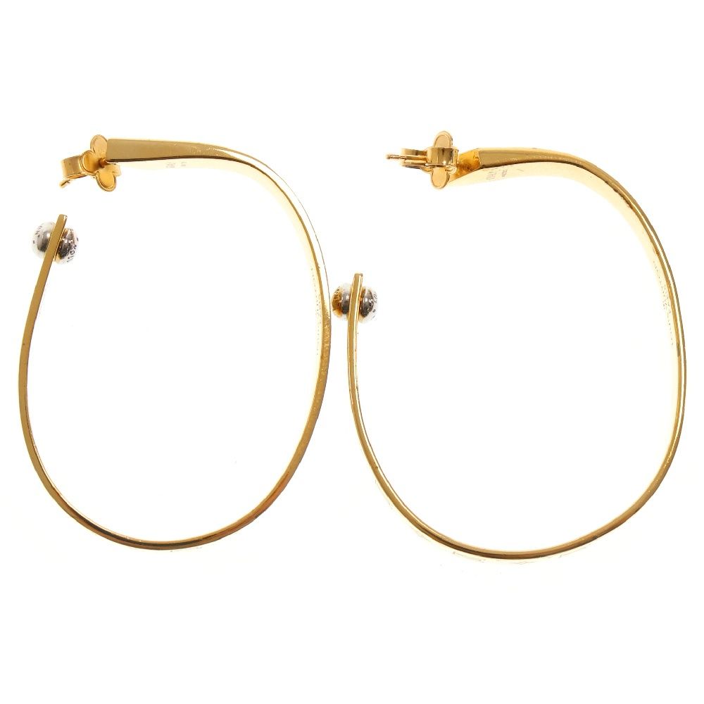 Louis Vuitton ナノグラム フープピアス ゴールド M00220 ヴィトン M00220 フープナノグラム LE0117 フープピアス GP