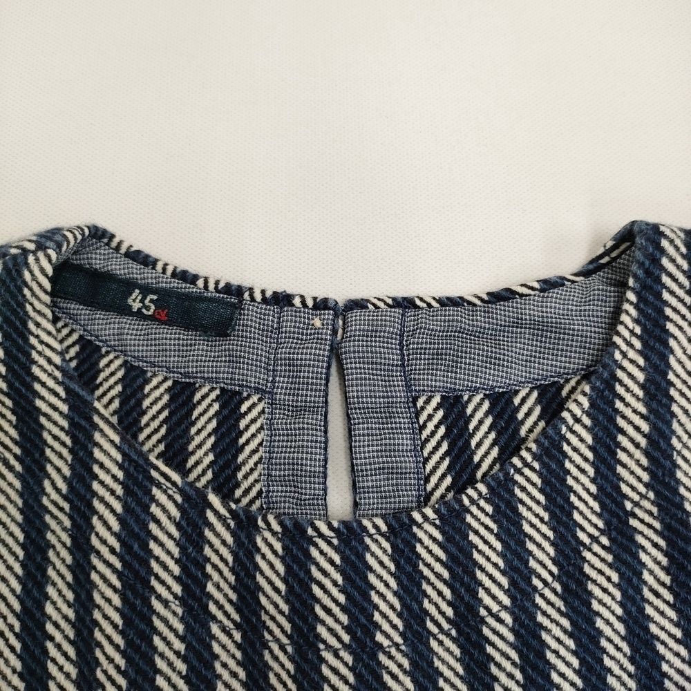 45R/45rpm カルゼヒッコリープルメリア刺繍ワンピース 定価66000