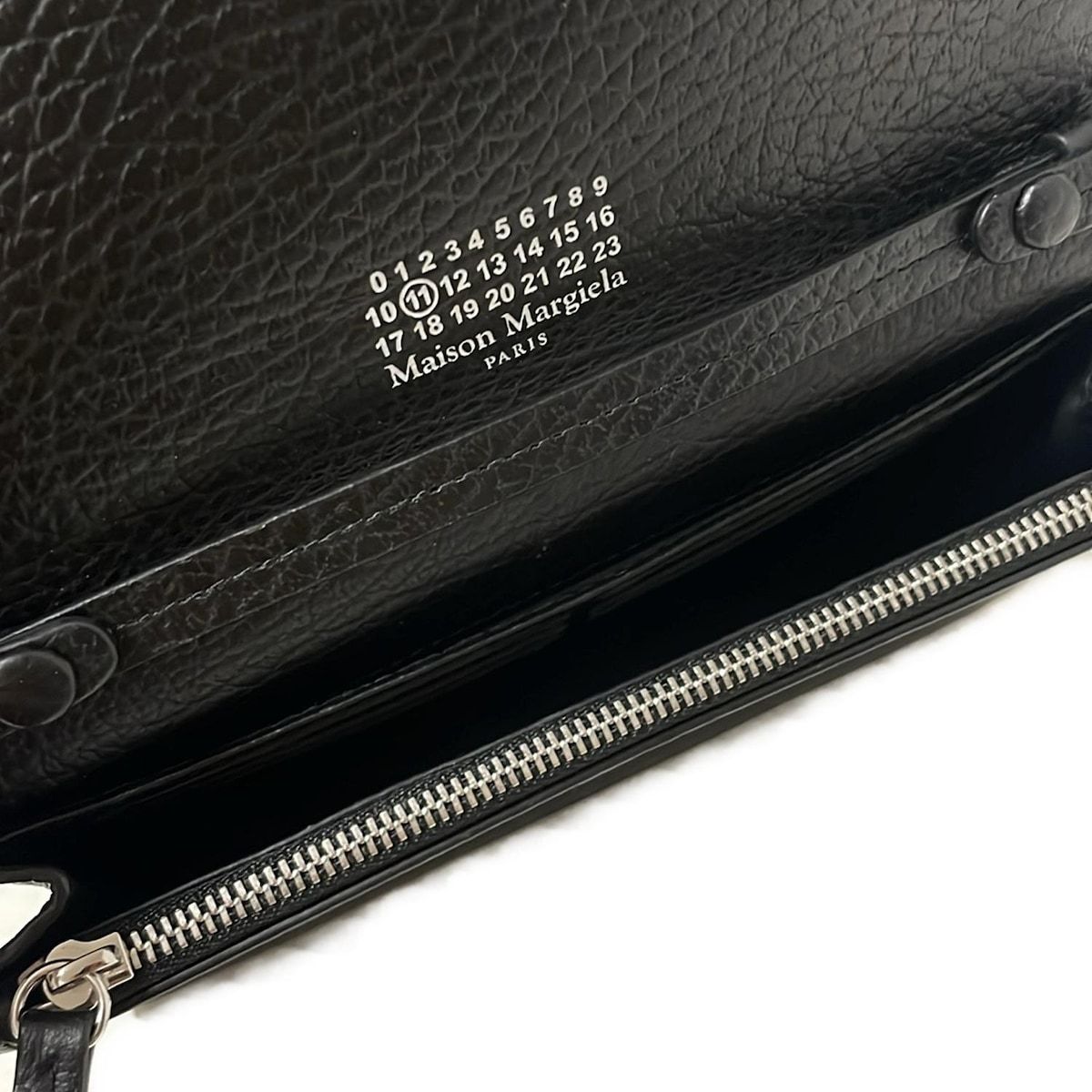 Maison Margiela(メゾンマルジェラ) クラッチバッグ - 黒×シルバー