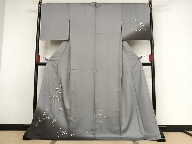 平和屋着物＃道行コート ロング丈 リバーシブル 暈し染め 正絹 逸品