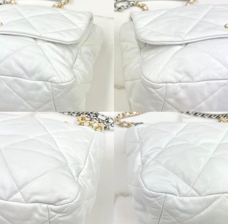 美品☆　シャネル19　マトラッセ　ショルダーバッグ　2way　白　28番台 美品☆ シャネル19 マトラッセ ショルダーバッグ 2way 白 28番台