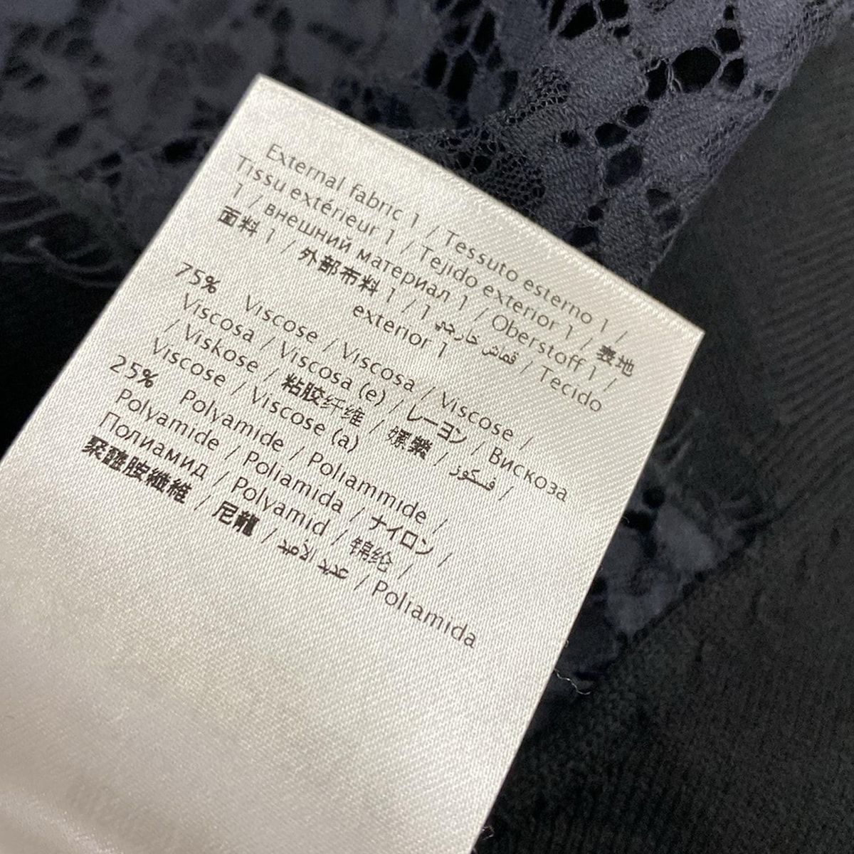  RED VALENTINO レッドバレンチノ 半袖セーター サイズXS レディース - 黒 クルーネック レース 花柄 半袖 ニット セーター